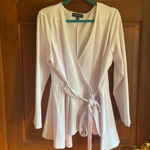 Eloquii Wrap Peplum Top